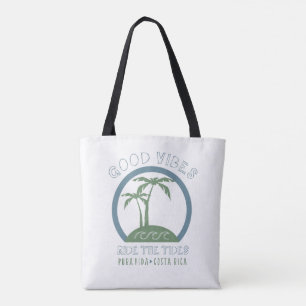 Tote Bag Good Vibes Ride the Tides Costa Rica