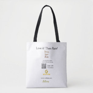 Tote Bag Google évaluez-nous avis commande achat entreprise