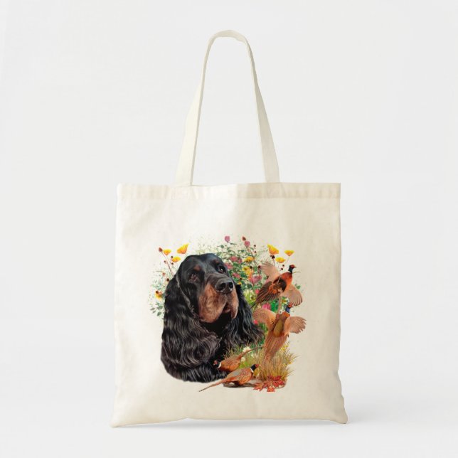 Tote Bag Gordon Setter, Chasse de canard Tapestry Poster Th (Devant)