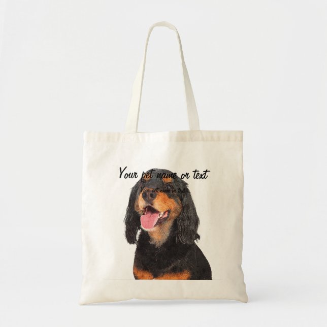 Tote Bag Gordon Setter Dog souriant (Devant)
