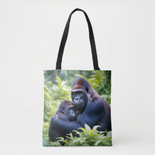 Tote Bag Gorilla Animal Nature Faune Affection Soin