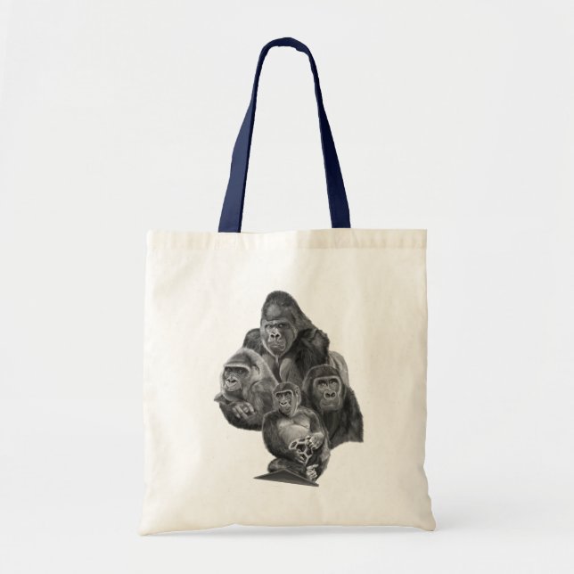Tote Bag Gorilla Family Totebag (ゴリラ家族のトートバッグ）Gorilla Life (Devant)