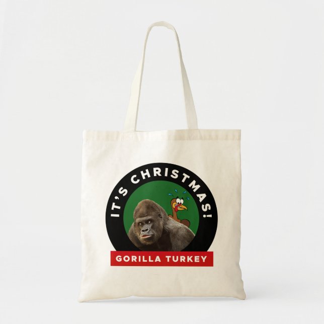Tote Bag Gorilla Turquie Pun Dîner De Noël (Devant)