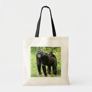 Tote Bag Gorille des basses terres sur le dos de la mère