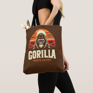Tote Bag Gorilles à sauver Journée mondiale de la faune Vin