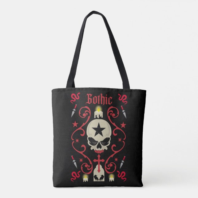 Tote Bag Goth Day Art gothique (Dos)