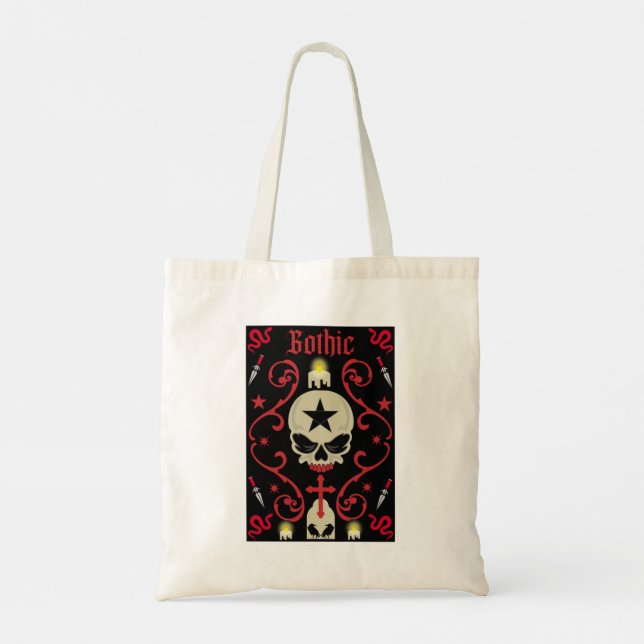 Tote Bag Goth Day Art gothique (Dos)