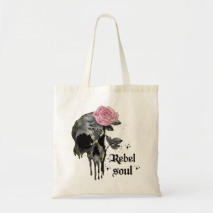 Tote Bag Goth Skull Rebel Soul