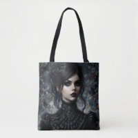 Goth Victorian Femme En Portrait Noir