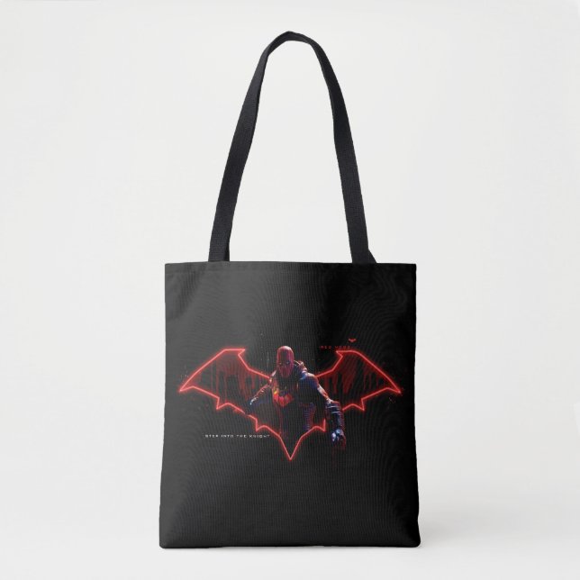 Tote Bag Gotham Chevaliers Hood rouge dans le logo (Devant)