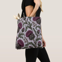 Gothique Chardon Violet – Floral Botanique Sombre 