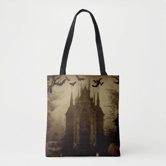 Tote Bag Gothique/Halloween/automne/citrouille (Devant)