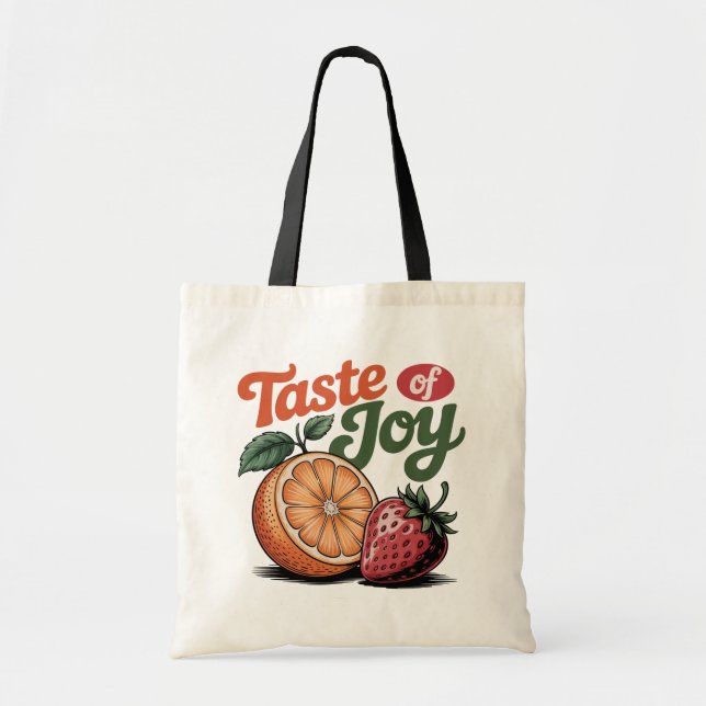 Tote Bag Goût de Joy Retro Chemise fraise orange (Devant)