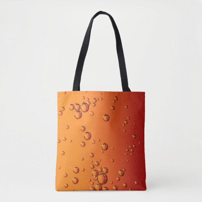 Tote Bag gouttelettes d'eau sur la surface orange (Devant)