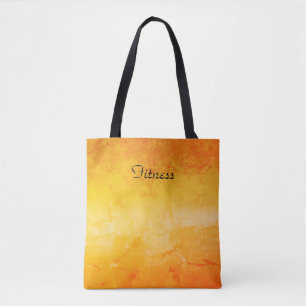 Tote Bag Gradient ombre corail blush chaux beige doux flou