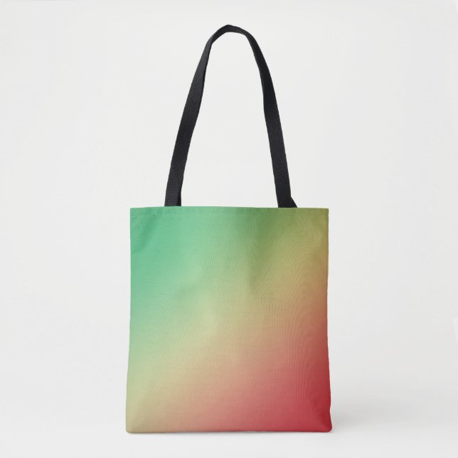 Tote Bag Gradient vert, jaune et rouge (Devant)