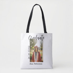 Tote Bag Gradué photo moderne classique ajouter nom de l'an