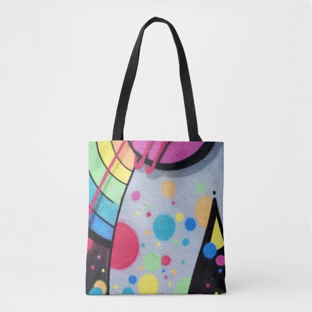 Tote Bag graffiti bigarré (Devant)