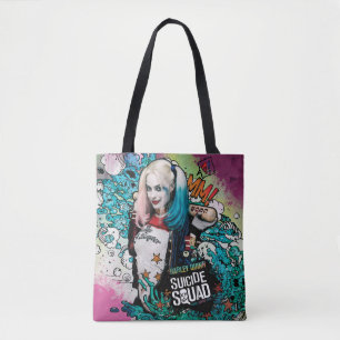 Tote Bag Graffiti de caractère du peloton Harley Quinn d