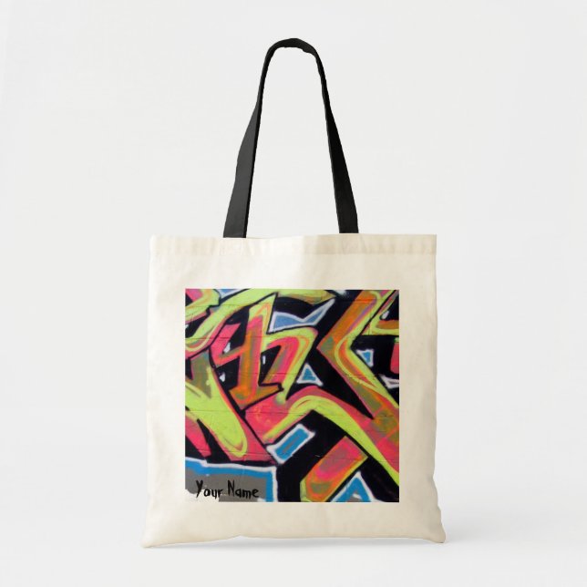 Tote Bag Graffiti de hip hop personnalisé (Devant)