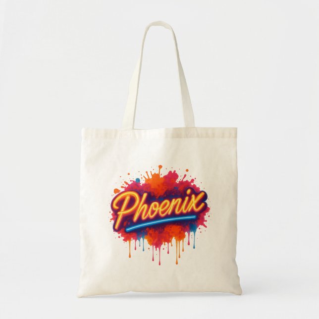 Tote Bag Graffiti de Phoenix Neon - Musique d'art de rue Re (Devant)
