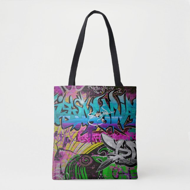 Tote Bag Graffiti mur d'art urbain, art, mur, grafiti, g (Devant)