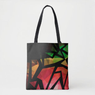 Tote Bag graffiti polygonal moderne Abstrait géométrique fo