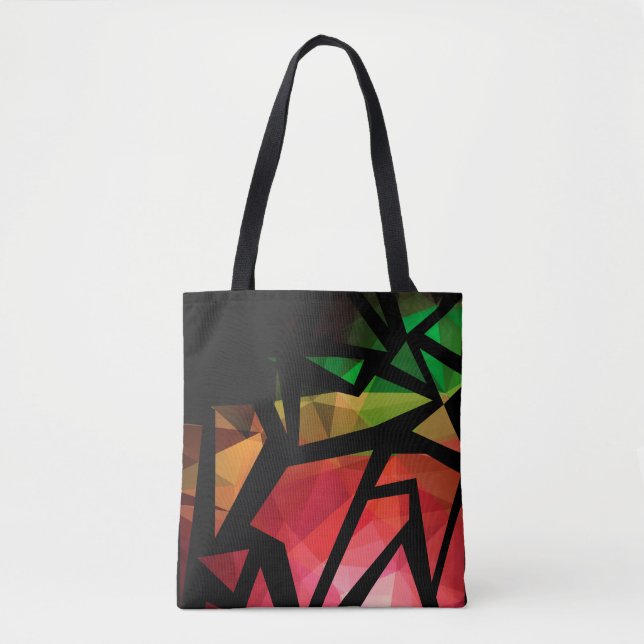 Tote Bag graffiti polygonal moderne Abstrait géométrique fo (Devant)