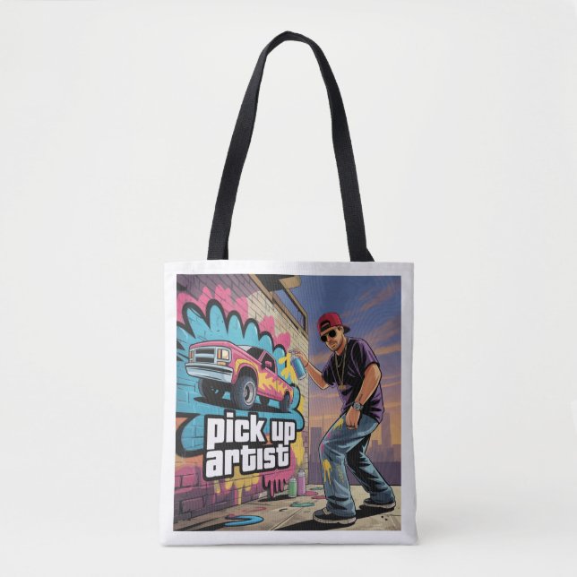 Tote Bag Graffiti urbain et artiste de collecte (Devant)