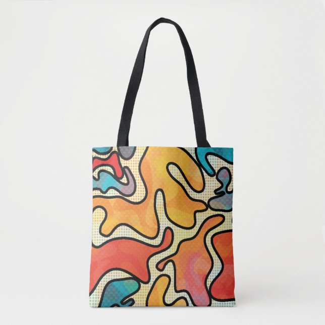 Tote Bag Graffiti urbain : Texture d'art sans transparence. (Devant)
