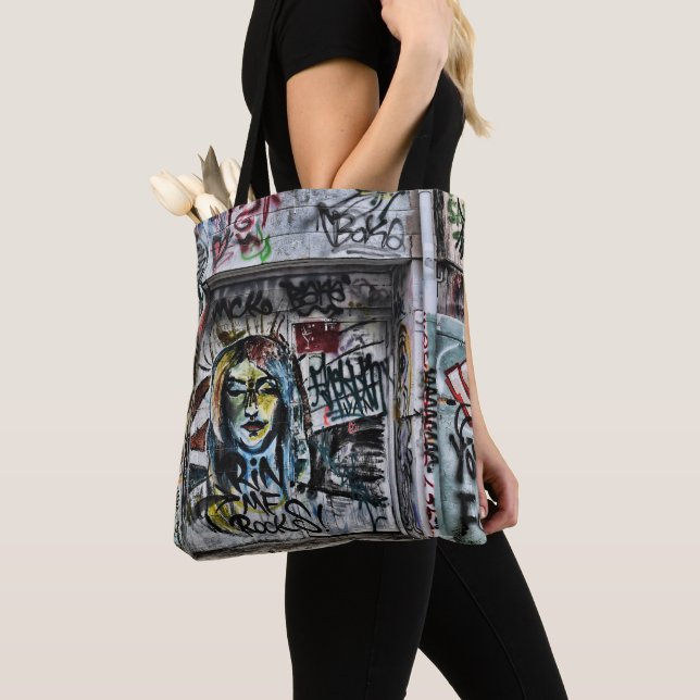 Tote Bag Graffiti Urban Street Cool Grunge Moderne Unique (De près)