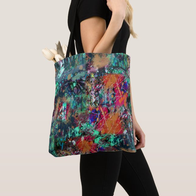 Tote Bag Graffiti Wall et Spray Paint Splatter (De près)