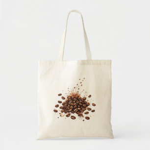 Tote Bag Grains de café et explosion de caféine