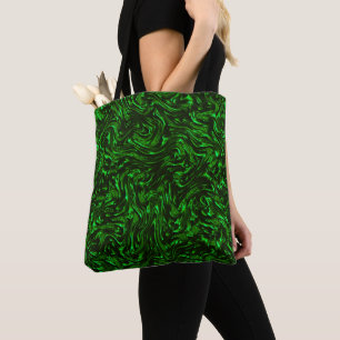 Tote Bag Grains texturés vert métallique