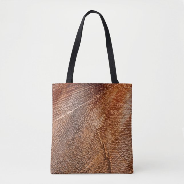 Tote Bag Graisse de bois de rondelle coupée (Devant)