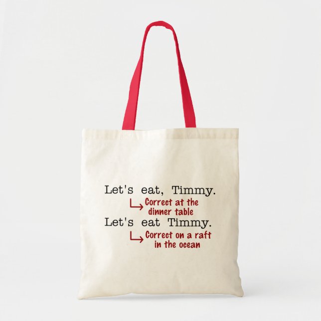 Tote Bag Grammaire de la ponctuation amusante (Devant)