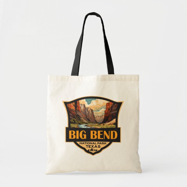 Tote Bag Grand Bend National Park Illustration Insigne Rétr (Devant)