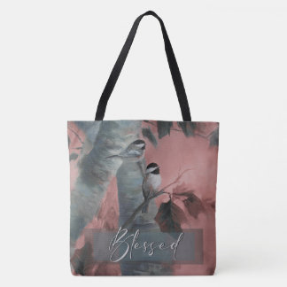 Tote Bag Grand Blessed Chickadee fourre-tout (édition spéci