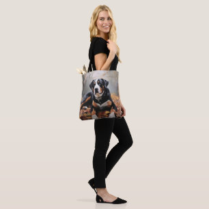 Tote Bag Grand Bouvier Suisse en automne les feuilles tombe