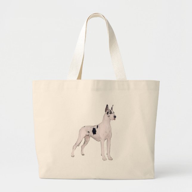 Tote Bag Grand Danois (A) - Harlequin debout (Devant)