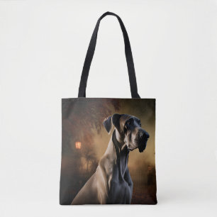 Tote Bag Grand Danois Halloween Épouvantable