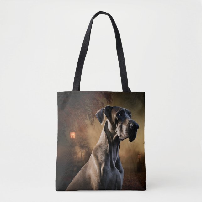 Tote Bag Grand Danois Halloween Épouvantable (Devant)