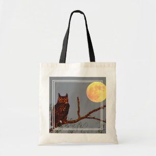 Tote Bag Grand-duc d'Amérique   Pleine Lune