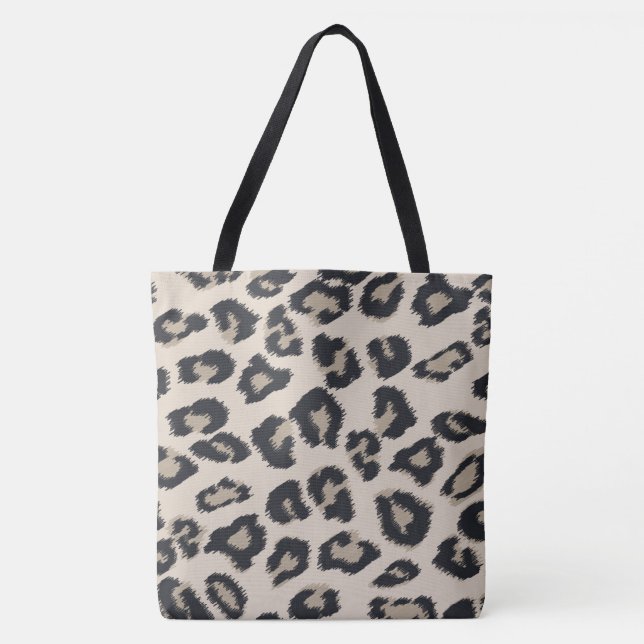 Tote Bag Grand Empreinte de léopard de mode Fourre-tout (Devant)