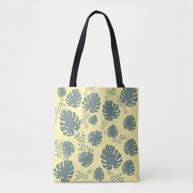 Tote Bag grand feuille tropical (Devant)