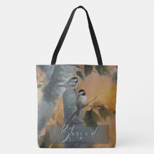 Tote Bag Grand fourre-tout au poulet béni (art original)