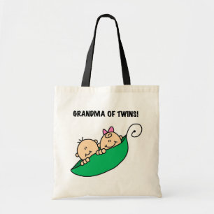 Tote Bag Grand-maman des pois de jumeaux en T-shirts et