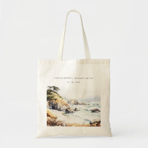 Tote Bag Grand mariage de paysage à l'aquarelle à Big Sur,