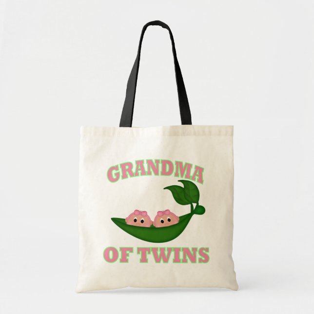 Tote Bag Grand-mère aux filles jumelles (Devant)