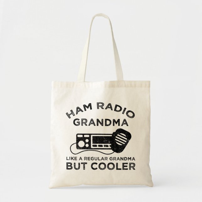 Tote Bag Grand-mère de la radio de jambon comme grand-mère  (Devant)